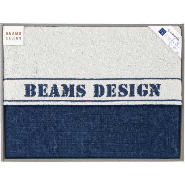 画像1: BEAMS DESIGN・ベーシックライン・タオルケット・オフホワイトC5092056 (1)